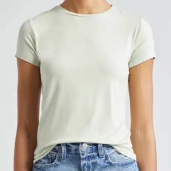 L’AGENCE Ressi Crewneck Tee Light Moss XS NWT - Picture 1 of 11